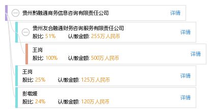 貴州黔融通商務信息咨詢有限責任公司 王崗 工商 風險信息 天眼查